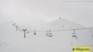 Archived webcam image showing Top station of the Bottero gondola on 21 Mar 2026 at 08:53