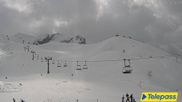 Archived webcam image showing Top station of the Bottero gondola on 21 Mar 2026 at 12:53