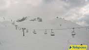 Archived webcam image showing Top station of the Bottero gondola on 21 Mar 2026 at 16:53