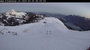 Archived webcam image showing Klewenalp - Lake view on Feb 26, 2026 at 7:53 AM
