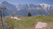Archived webcam image showing La Flégère: Index chair lift on 12 Jul 2026 at 10:05