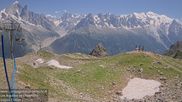 Archived webcam image showing La Flégère: Index chair lift on 12 Jul 2026 at 14:05