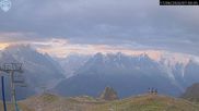 Archived webcam image showing La Flégère: Index chair lift on 17 Aug 2026 at 07:48