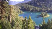 Archived webcam image showing Lake Caumasee on 12 Jul 2026 at 18:58