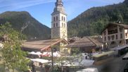 Archived webcam image showing View of Clusaz village on 8 Jun 2026 at 08:38