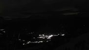 Archived webcam image showing Peisey Vallandry - Top station chairlift Clocheret on 7 May 2026 at 00:14