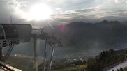 Archiviertes Webcam Bild: Peisey Vallandry - Bergstation Sessellift Clocheret am 11.08.2026 um 20:02 Uhr
