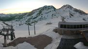 Archived webcam image showing Les Arcs - top station chairlift Arcabulle on 2 May 2026 at 06:04