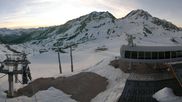 Archived webcam image showing Les Arcs - top station chairlift Arcabulle on 2 May 2026 at 07:04