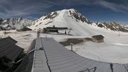 Archived webcam image showing Les Arcs - top station chairlift Arcabulle on 2 May 2026 at 10:04