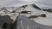 Archived webcam image showing Les Arcs - top station chairlift Arcabulle on 2 May 2026 at 16:04