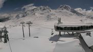 Archived webcam image showing Les Arcs - top station chairlift Arcabulle on 12 May 2026 at 12:09
