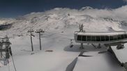 Archived webcam image showing Les Arcs - top station chairlift Arcabulle on 12 May 2026 at 14:09