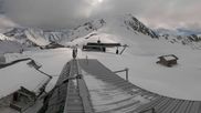 Archived webcam image showing Les Arcs - top station chairlift Arcabulle on 12 May 2026 at 16:09