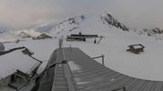 Archived webcam image showing Les Arcs - top station chairlift Arcabulle on 12 May 2026 at 20:09