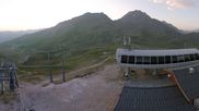 Archived webcam image showing Les Arcs - top station chairlift Arcabulle on 31 Jul 2026 at 07:48