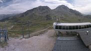Archived webcam image showing Les Arcs - top station chairlift Arcabulle on 31 Jul 2026 at 12:48