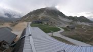 Archived webcam image showing Les Arcs - top station chairlift Arcabulle on 16 Sep 2026 at 18:49