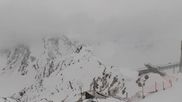 Archived webcam image showing Peisey Vallandry - Top station cable car L`Aiguille Rouge on 13 Apr 2026 at 10:47