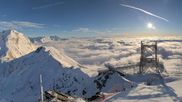 Archived webcam image showing Peisey Vallandry - Top station cable car L`Aiguille Rouge on 12 May 2026 at 20:09