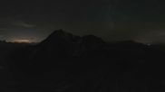 Archived webcam image showing Peisey Vallandry - Top station cable car L`Aiguille Rouge on 10 Aug 2026 at 00:24