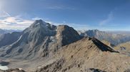 Archived webcam image showing Peisey Vallandry - Top station cable car L`Aiguille Rouge on 5 Sep 2026 at 10:55
