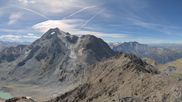 Archived webcam image showing Peisey Vallandry - Top station cable car L`Aiguille Rouge on 5 Sep 2026 at 12:55