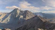 Archived webcam image showing Peisey Vallandry - Top station cable car L`Aiguille Rouge on 5 Sep 2026 at 18:55