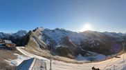 Archived webcam image showing Orcieres 1850 - Top station chairlift Drouvet on 5 Jun 2026 at 07:39