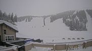 Archived webcam image showing Marmot Basin - Mid Mountain on 28 Mar 2026 at 16:37