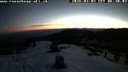 Archived webcam image showing View at the upper station Lischboden / Ski resort Rüschegg on 3 Mar 2026 at 06:43