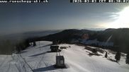 Archived webcam image showing View at the upper station Lischboden / Ski resort Rüschegg on 3 Mar 2026 at 08:43