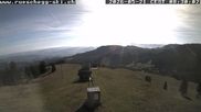 Archived webcam image showing View at the upper station Lischboden / Ski resort Rüschegg on 21 May 2026 at 08:17