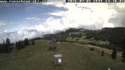 Archived webcam image showing View at the upper station Lischboden / Ski resort Rüschegg on 1 Jul 2026 at 14:53