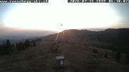 Archived webcam image showing View at the upper station Lischboden / Ski resort Rüschegg on 31 Jul 2026 at 06:41