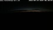 Archived webcam image showing View at the upper station Lischboden / Ski resort Rüschegg on 29 Sep 2026 at 06:15
