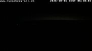Archived webcam image showing View at the upper station Lischboden / Ski resort Rüschegg on 6 Oct 2026 at 06:36