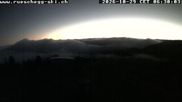 Archived webcam image showing View at the upper station Lischboden / Ski resort Rüschegg on 29 Oct 2026 at 06:25