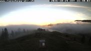Archived webcam image showing View at the upper station Lischboden / Ski resort Rüschegg on 29 Oct 2026 at 16:25