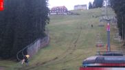 Archived webcam image showing Černá Hora ski resort on 28 Oct 2026 at 07:03