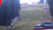 Archived webcam image showing Černá Hora ski resort on 28 Oct 2026 at 08:03