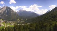 Archiviertes Webcam Bild: Blick vom Muehlberg auf Scharnitz am 12.07.2026 um 12:29 Uhr