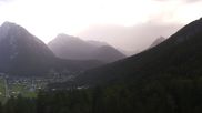 Archiviertes Webcam Bild: Blick vom Muehlberg auf Scharnitz am 28.08.2026 um 08:37 Uhr
