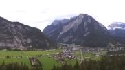 Archiviertes Webcam Bild: Blick vom Muehlberg auf Scharnitz am 12.10.2026 um 08:33 Uhr