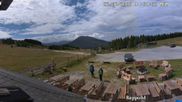 Archived webcam image showing "Altes Almhaus" tavern on 27 Jul 2026 at 14:42