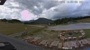 Archived webcam image showing "Altes Almhaus" tavern on 27 Jul 2026 at 16:42