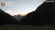 Archived webcam image showing Cogne Gran Paradiso View over the valley on 12 Jul 2026 at 06:05