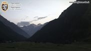 Archived webcam image showing Cogne Gran Paradiso View over the valley on 3 Aug 2026 at 07:11