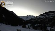 Archived webcam image showing Ski run Flassin on 26 Feb 2026 at 18:22