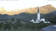 Archived webcam image showing Kreuth - Church St. Leonhard on 17 May 2026 at 06:27
